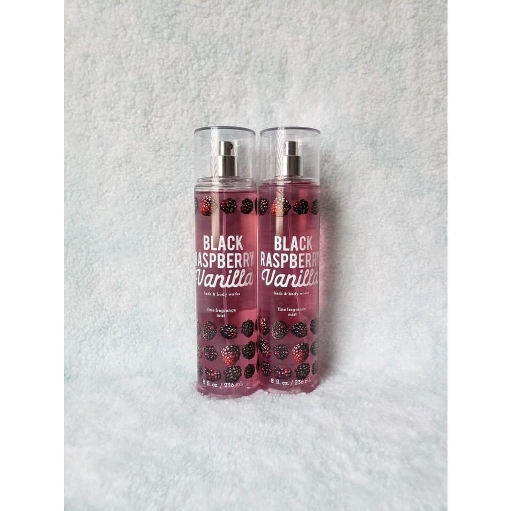 New Bath & Body Works Black Raspberry Vanilla Mist-lot of 2-